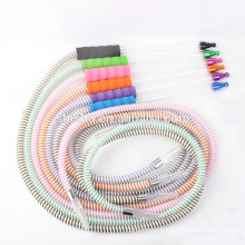 new design washable glass pipes soft plastic hookah shisha hose